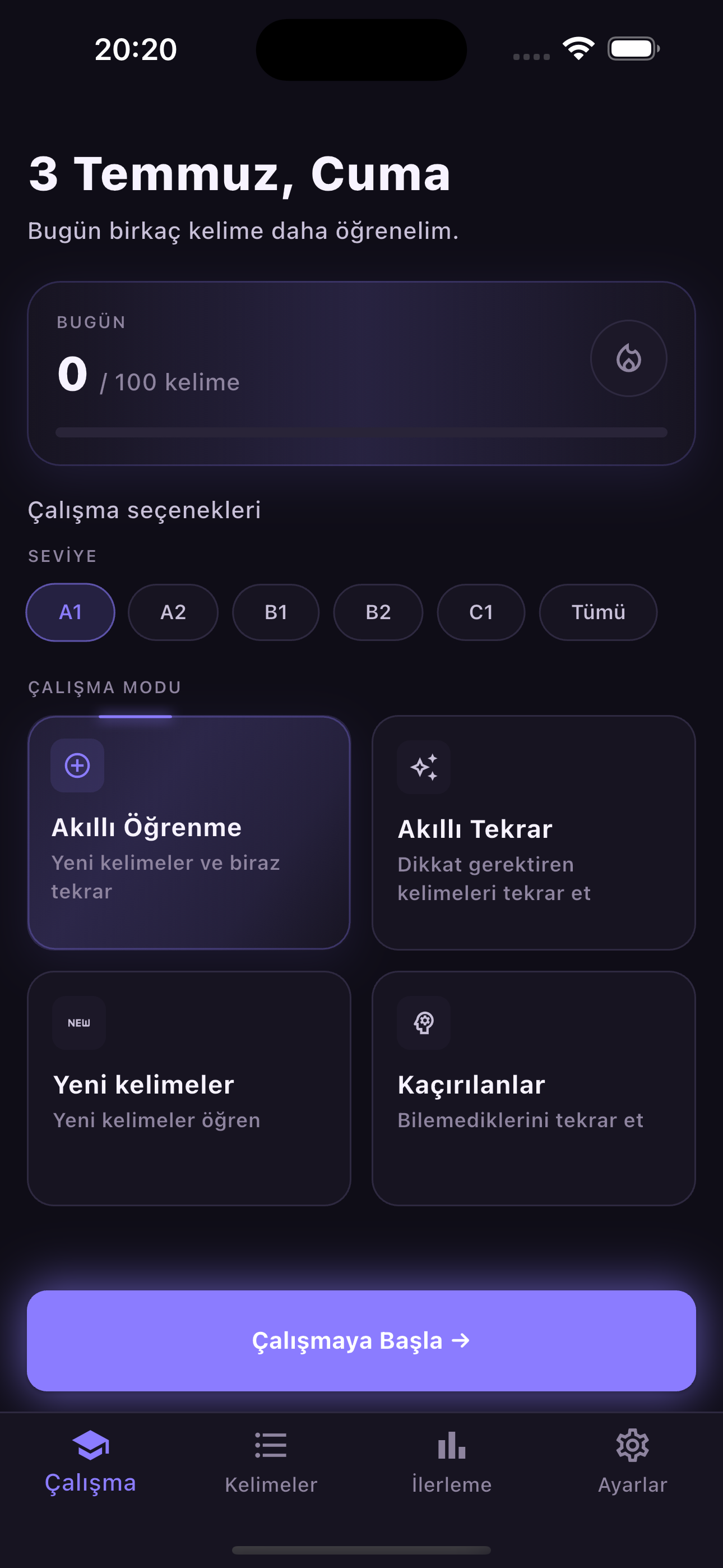 vocaTR app screenshot